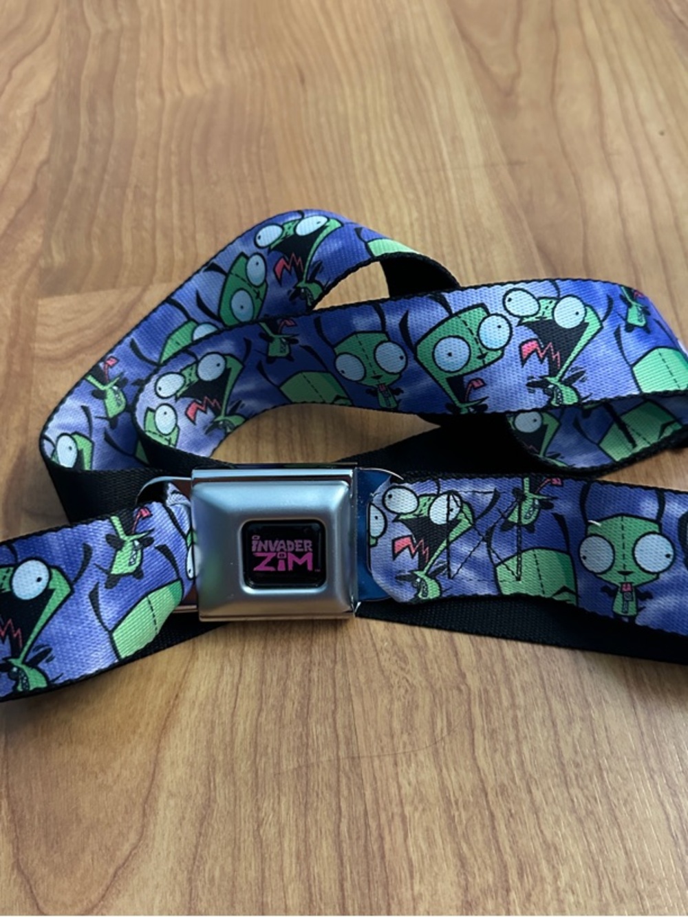 Invader Zim GIR Seatbelt Belt Nickelodeon Adjustable Purple Cartoon Buckle